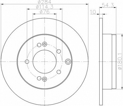HELLA PAGID 8dd355114521 -  Тормозной диск